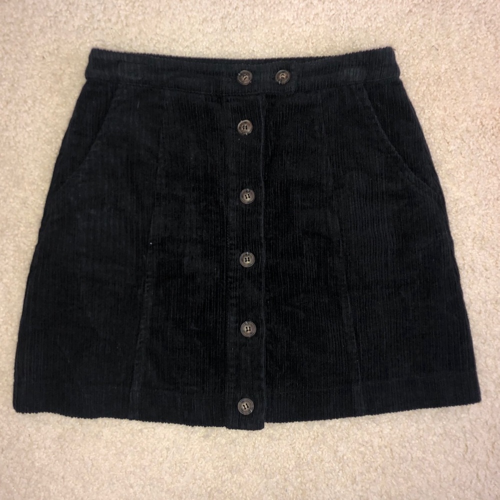 Black corduroy mini skirt from Nectar